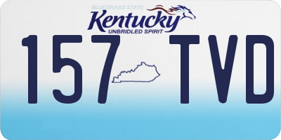 KY license plate 157TVD