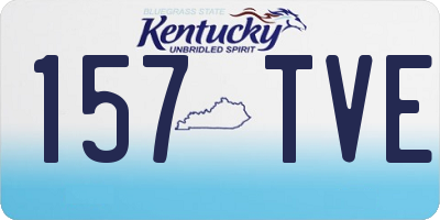 KY license plate 157TVE