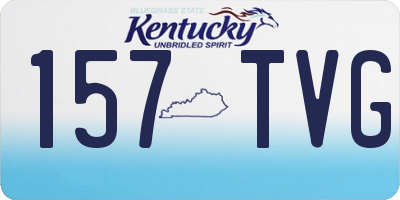 KY license plate 157TVG