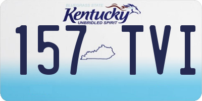 KY license plate 157TVI