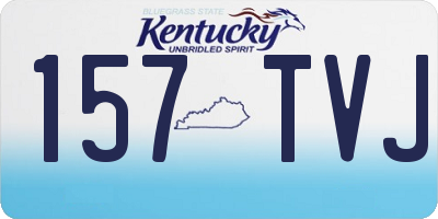 KY license plate 157TVJ