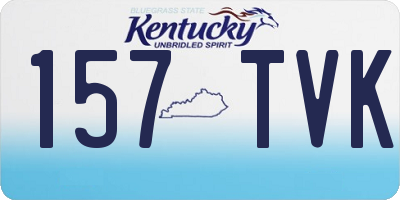 KY license plate 157TVK
