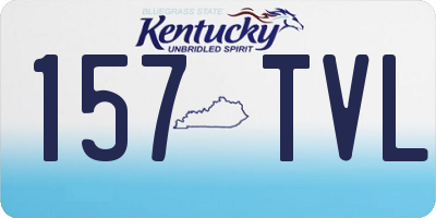 KY license plate 157TVL