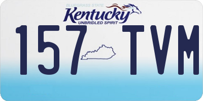KY license plate 157TVM