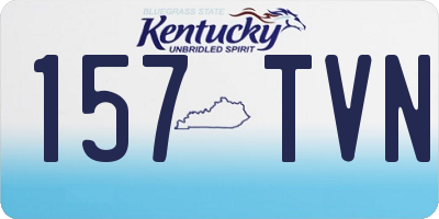 KY license plate 157TVN