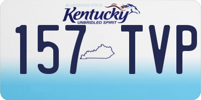 KY license plate 157TVP