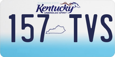 KY license plate 157TVS