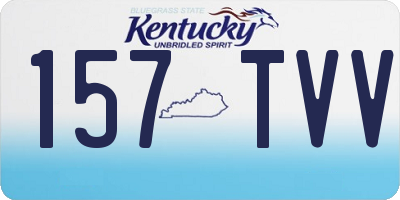 KY license plate 157TVV