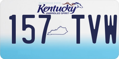 KY license plate 157TVW