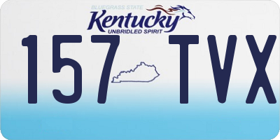 KY license plate 157TVX