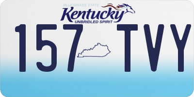 KY license plate 157TVY