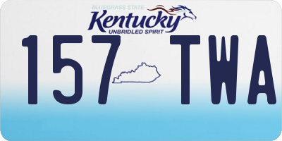 KY license plate 157TWA