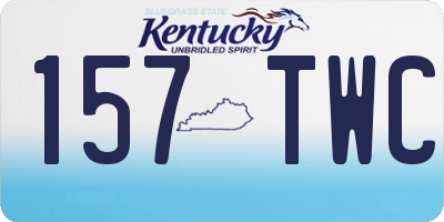 KY license plate 157TWC