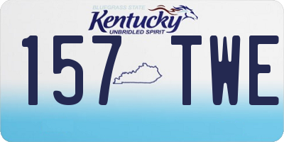 KY license plate 157TWE