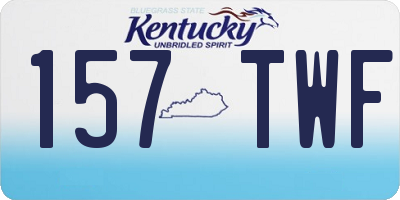 KY license plate 157TWF