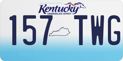 KY license plate 157TWG