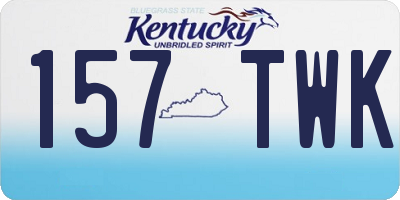 KY license plate 157TWK