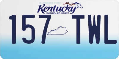 KY license plate 157TWL