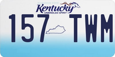 KY license plate 157TWM