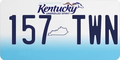 KY license plate 157TWN