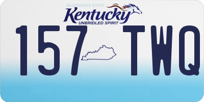 KY license plate 157TWQ