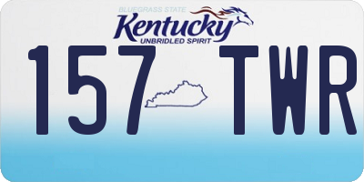 KY license plate 157TWR