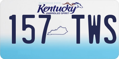 KY license plate 157TWS