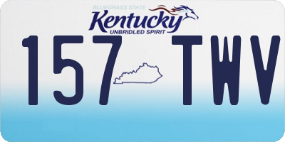 KY license plate 157TWV