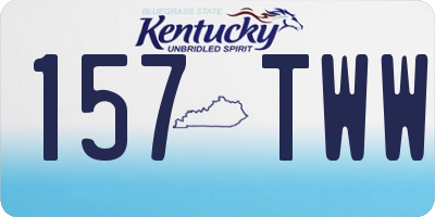 KY license plate 157TWW