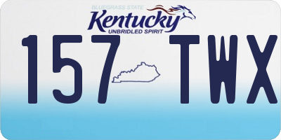 KY license plate 157TWX