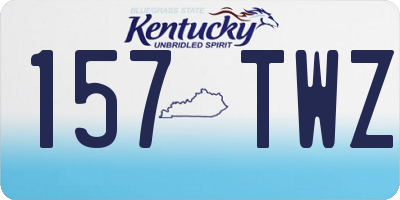 KY license plate 157TWZ