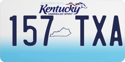 KY license plate 157TXA