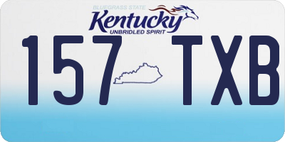 KY license plate 157TXB