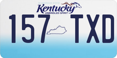 KY license plate 157TXD