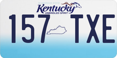 KY license plate 157TXE