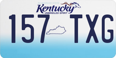KY license plate 157TXG