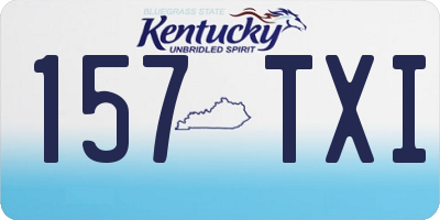 KY license plate 157TXI