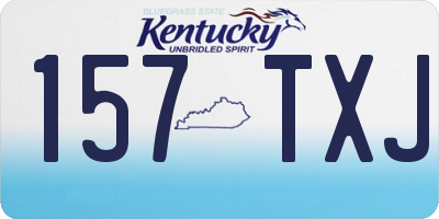 KY license plate 157TXJ