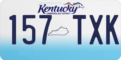 KY license plate 157TXK