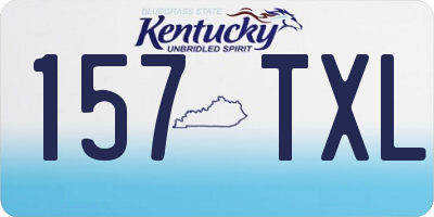 KY license plate 157TXL