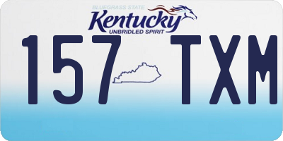 KY license plate 157TXM