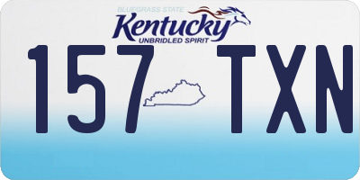 KY license plate 157TXN