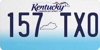 KY license plate 157TXO