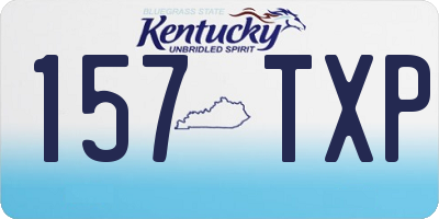 KY license plate 157TXP