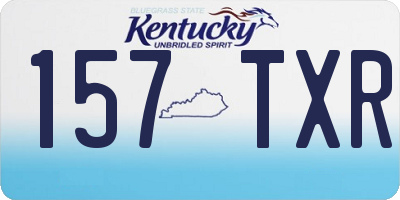 KY license plate 157TXR