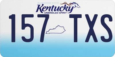 KY license plate 157TXS