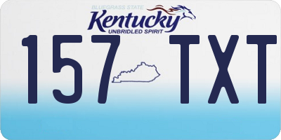 KY license plate 157TXT