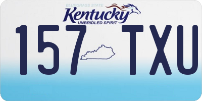 KY license plate 157TXU