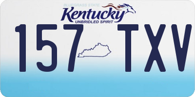 KY license plate 157TXV