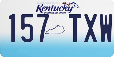 KY license plate 157TXW